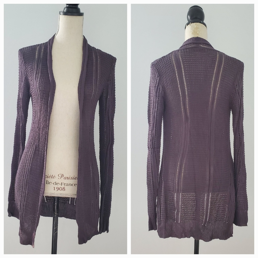 Belldini NWOT Knit Cardigan Sweater Eggplant Purple Size Small